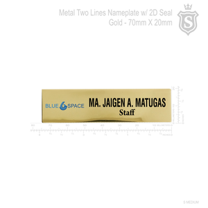 Blue Space Nameplate