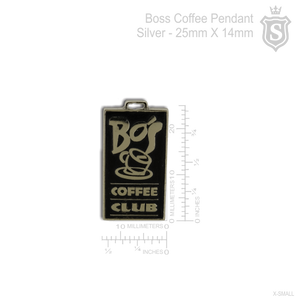 BO's Coffee Pendant Silver