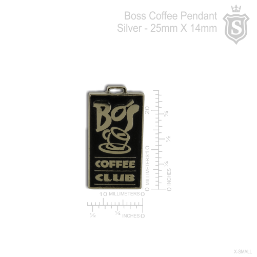 BO's Coffee Pendant Silver