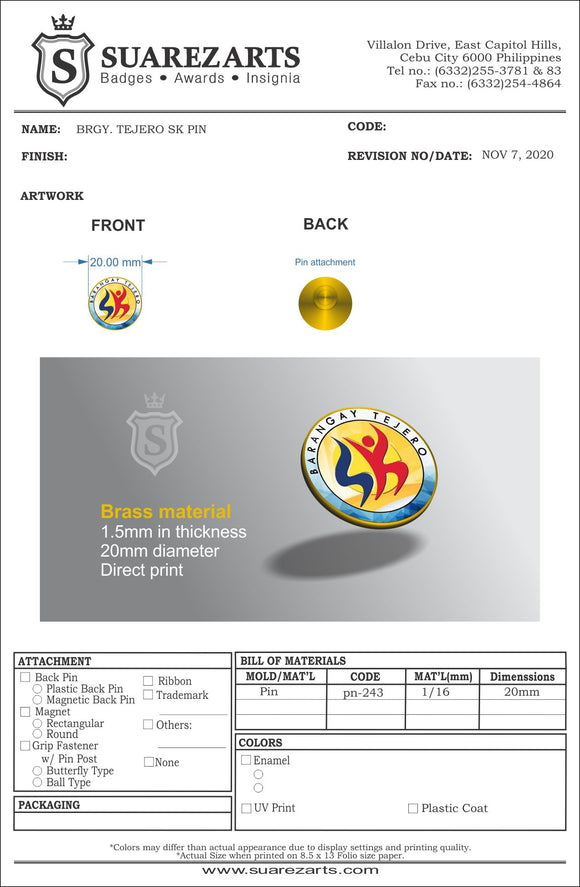 SK Tejero Pin