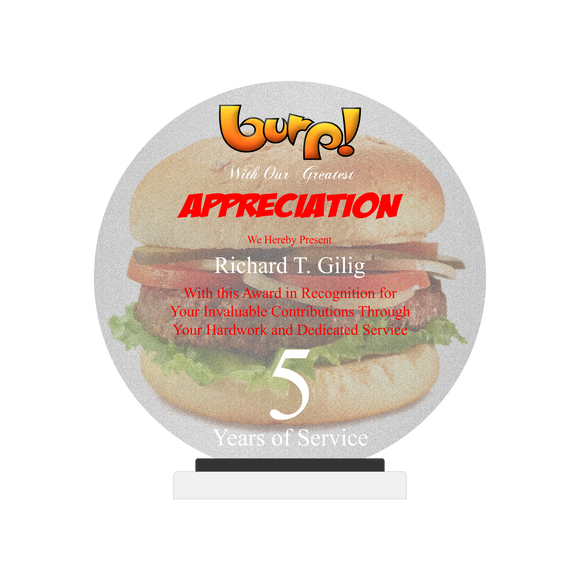 Burp Snack Bar Plaque