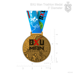 BXU Man Triathlon Medal 2023