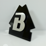 B Cut Out  Signage Acrylic with Triangular Back 11.5 inch