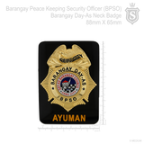Barangay Peacekeeping Security Officer (BPSO) Badge