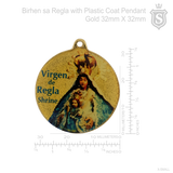 Birhen sa Regla with Plastic Coat Pendant Gold 32mm