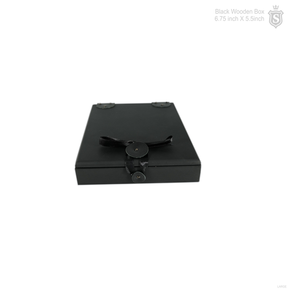 Black Wooden Box 6.75 inch