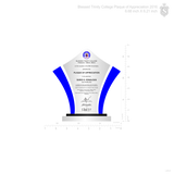 Blessed Trinity College 2016 Plaque of Appreciation