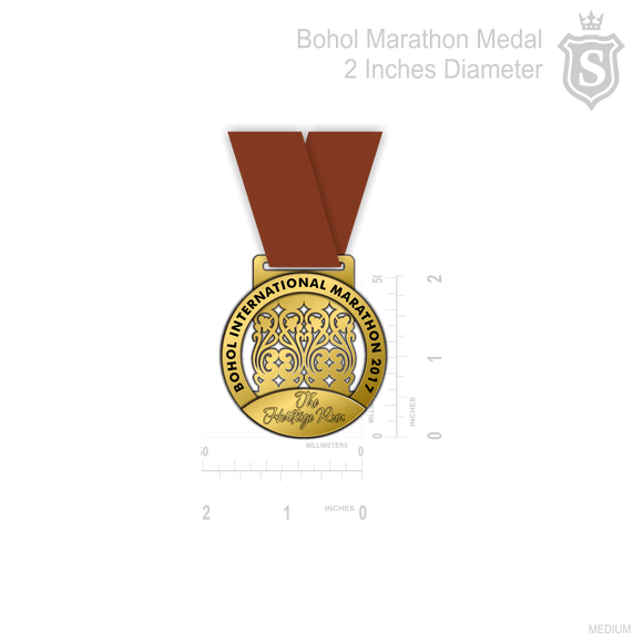 Bohol International Marathon Medal 2017 - The Heritage Run