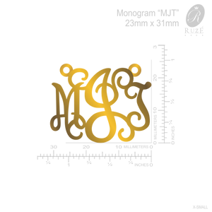Monogram Pendant "MJT" 31mm