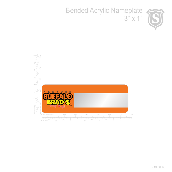 NY Buffalo Brads Bended Nameplate