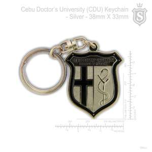 Cebu Doctors University (CDU) College of Medicine Keychain Silver 38mm