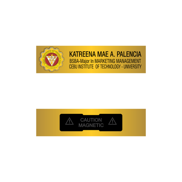Cebu Institute of Technology University (CITU) Nameplate - BSBA Major in Marketing Management