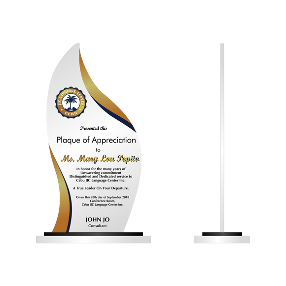 Cebu JIC Plaque of Appreciation