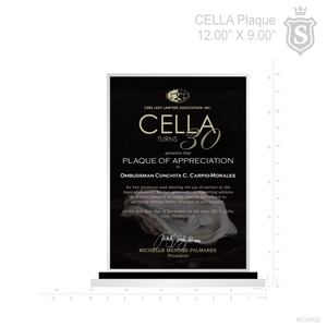 Cella Plaque ( Plaque of Appreciation )