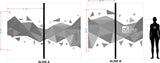 Storefront Window Graphics  - Corporate Polygon Vector Design