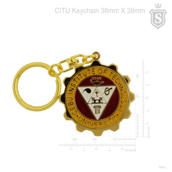 Cebu Institute of Technology University (CITU) Gold Keychain 38mm