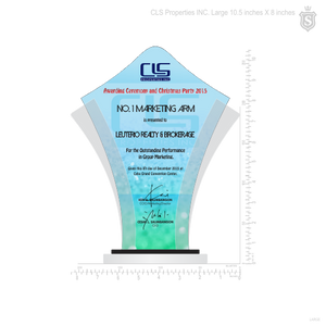 CLS Properties INC. Awarding Ceremony & Christmas Party Plaque of Recognition Large 10.5 inch