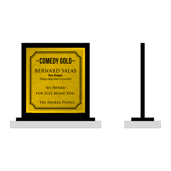 Comedy Gold Plaque