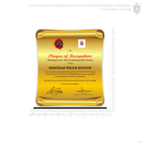 Cebu Provincial Anti-Drug Abuse Commisssion (CPADAC) Plaque of Recognition Large
