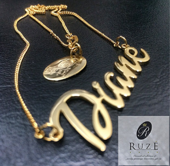 Cut Out Name Pendant 