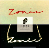 Cut Out Name Pendant "Zonie" Silver