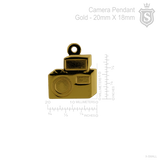 Camera Pendant Gold 20mm