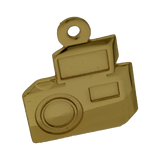 Camera Pendant Gold 20mm