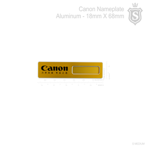 Canon Aluminum Nameplate