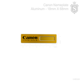 Canon Aluminum Nameplate