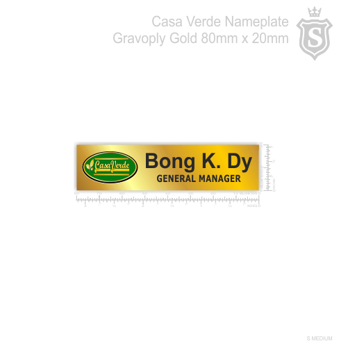 Casa Verde Nameplate