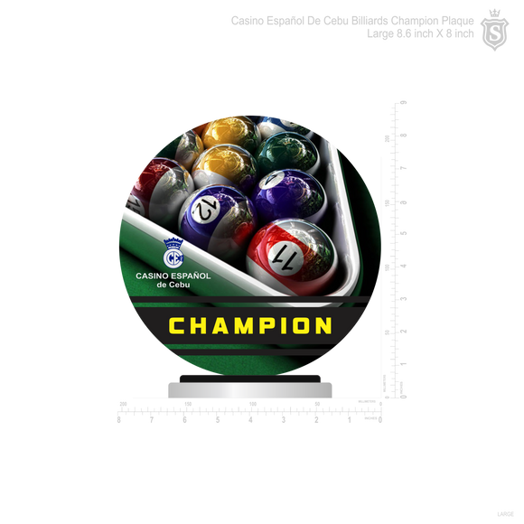 Casino Español de Cebu Champion Acrylic  Plaque