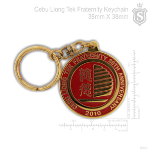 Cebu Liong Tek Fraternity Keychain Gold 38mm