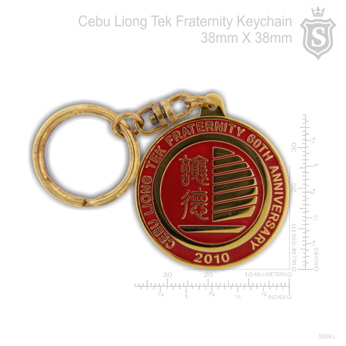 Cebu Liong Tek Fraternity Keychain Gold 38mm