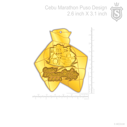 Cebu Marathon Puso Design 3.1 inch