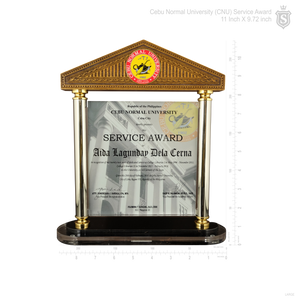 Cebu Normal University  Service Award 10.91 inch x 9.72 inch