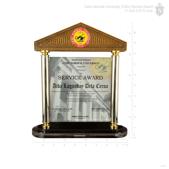 Cebu Normal University  Service Award 10.91 inch x 9.72 inch