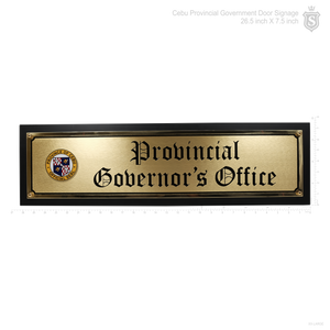 Cebu Provincial Capitol Door Signage 26.5 inch