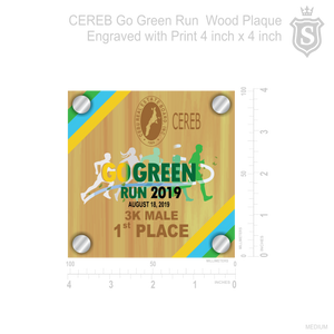 Go Green Run Plaque