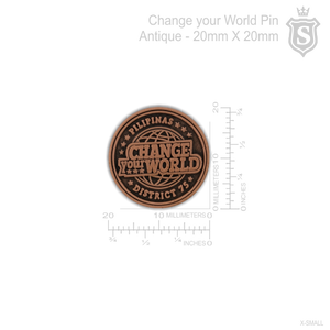 Change your World Pin Antique