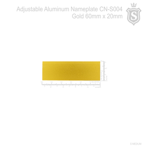 Changeable Aluminum Nameplate CN-S004 Gold 60mm