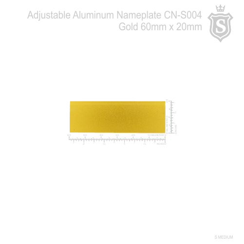 Changeable Aluminum Nameplate CN-S004 Gold 60mm