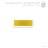 Changeable Aluminum Nameplate CN-S004 Gold 60mm