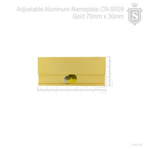 Changeable Aluminum Nameplate CN-S009 Gold 70mm