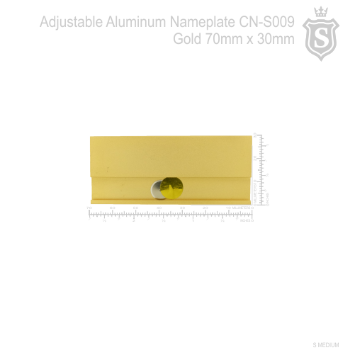 Changeable Aluminum Nameplate CN-S009 Gold 70mm