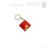 Christmas Acrylic Keychain Square 1.5 inch