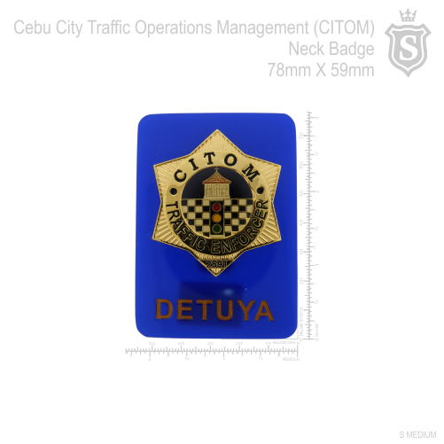Cebu City Traffic Operations Management (CITOM) Neck Badge 78mm