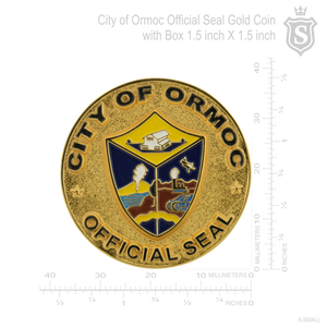 City of Ormoc Coin 1.5 inch Gold with Box