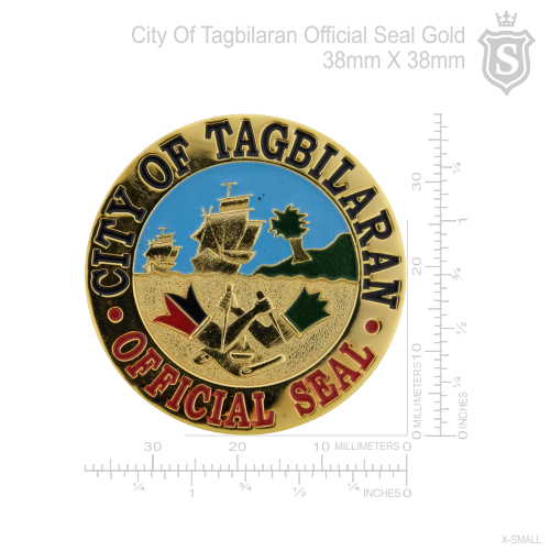 City of Tagbilaran Official Seal Gold 38mm