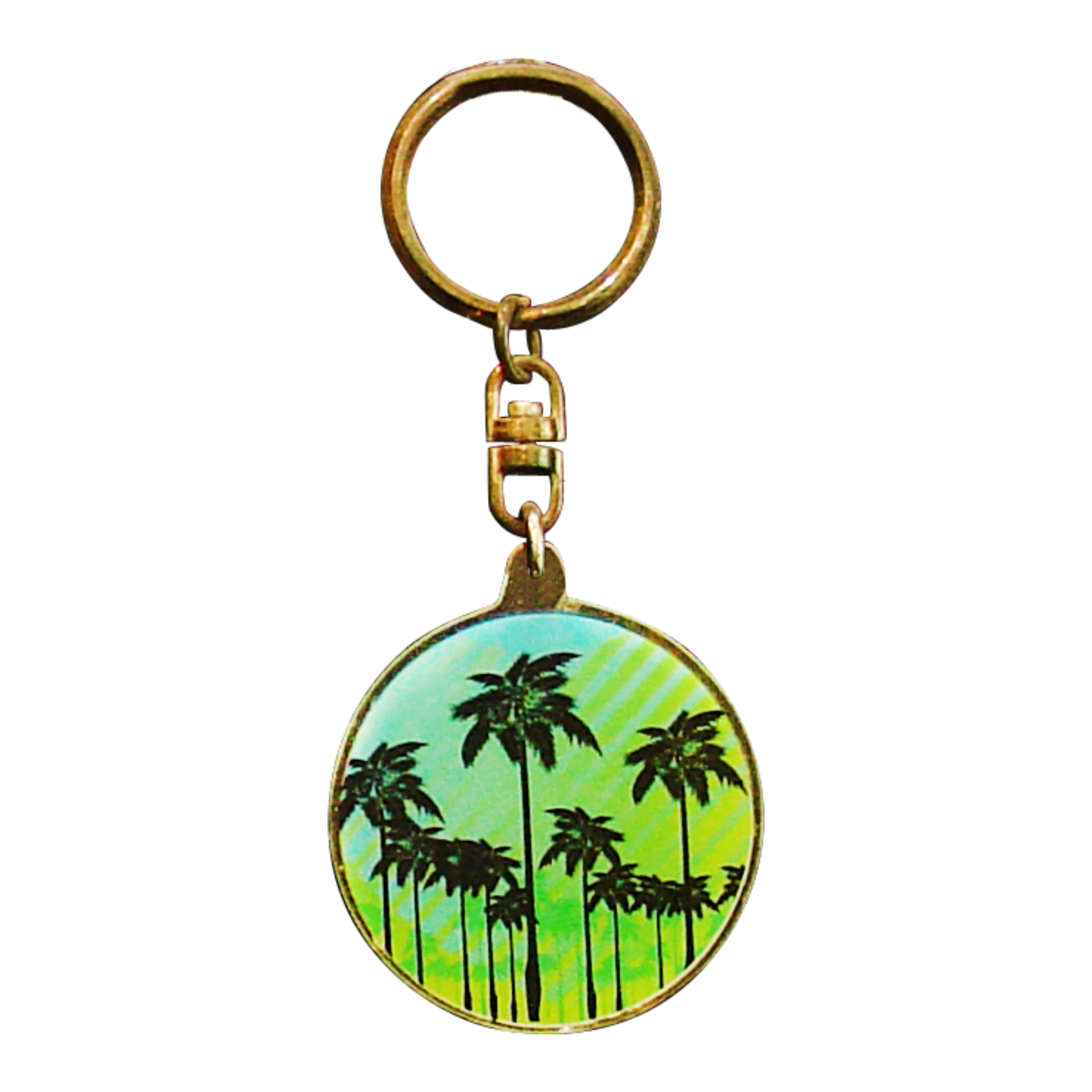 Coconut Trees Design Acrylic Keychain