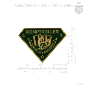 Comptroller Pin 37 x 27mm